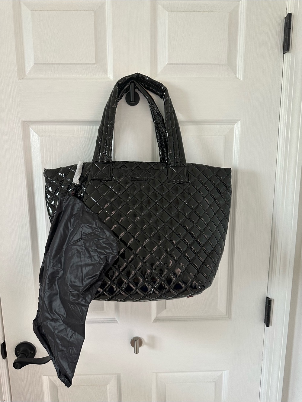 MZ Wallace metro tote deluxe Medium Black patent NEW with tags